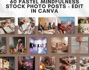 Mindfulness Stock Photos: Serene Wellness Images, Canva Template