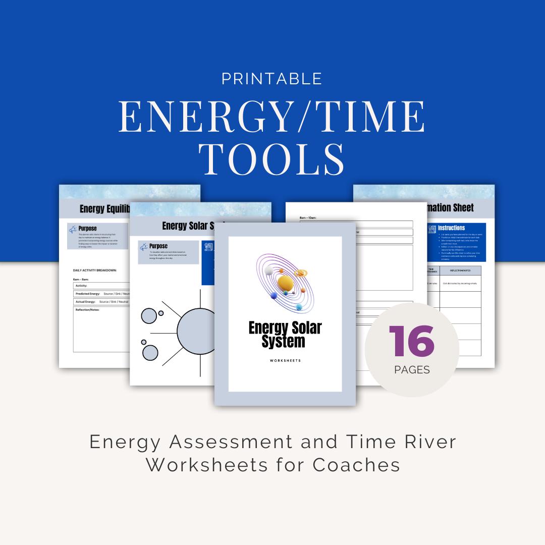 Time Audit Worksheets.pdf Energy & Time Audit Worksheet Set: Coaching Tools (printable PDF) - Etsy