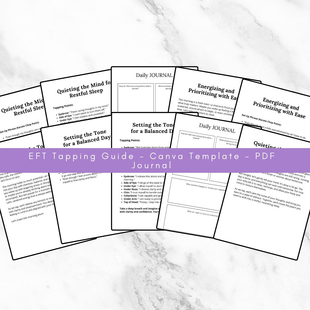EFT Tapping Guide: Emotional Freedom Techniques, Daily Journal (canva ...
