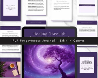 Modello Canva per il diario del perdono: quaderno di lavoro PLR da 33 pagine