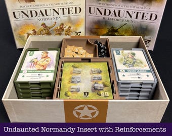 Undaunted: Normandy Insert and Gameplay Organizer including Reinforcements Expansion | 3D Printable STL | Unofficial