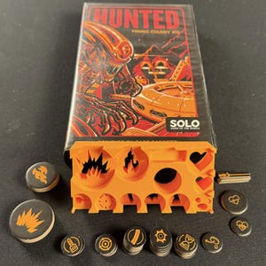Insert für Hunted: Mining Colory 415 – Card & Token Gameplay Organizer – Schnell aufgebaute Aufbewahrung | 3D Druck | STL