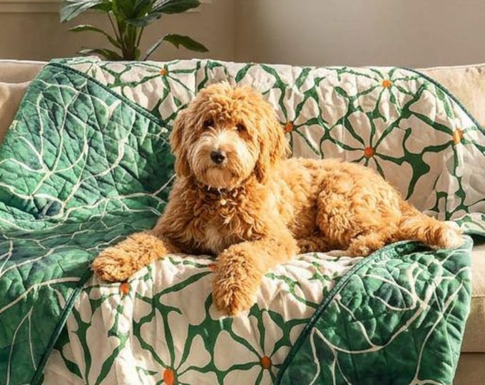The Georgie 60"x70" Waterproof Reversible Pet Blanket, Large Dog Couch Cover, Washable Protector for Picnic, Camping, Beach & Outdoor Use