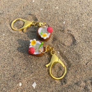 Summer Coconut Keychain | Handmade | Polymer Clay | MADE TO ORDER
