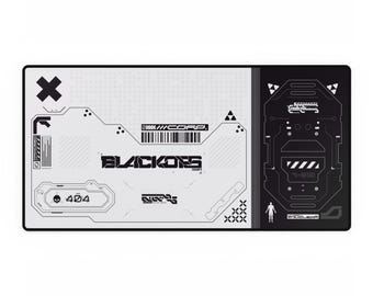 BlackOps Cyber Sci-Fi Gaming Desk Mat Futuristic High-Performance Mouse Pad 31.5 x 15.5
