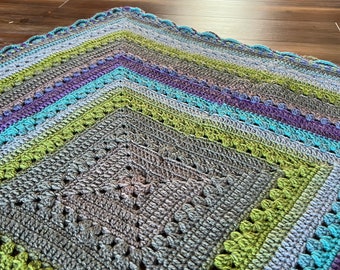 6-Day Great Granny Blanket Crochet Pattern by Betty McKnit