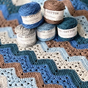 6-Day Baby Boy Blanket - Crochet Pattern by Betty McKnit