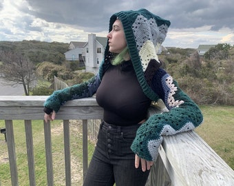 6-Day Shrug with Hoodie - Crochet Pattern by Betty McKnit