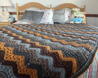 6-Day Man Blanket Crochet Pattern by Betty McKnit