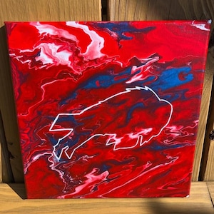 Hand Painted Buffalo Bills Wall Decor