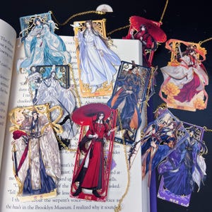 Heavens official blessing Metal Bookmarks, tgcf bookmarks, heavens official blessing prints, chinese noval, lgbt bookmarks, bl manga, tgcf