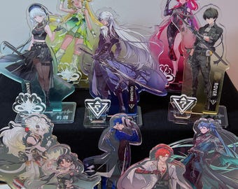 WUTHERING WAVE acrylic stand, Wuthering Wave 6in standee, wuthering game figurine of calcharo, jiyan, danjin, encore, verina, sanhua, rover