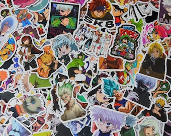 300 Assorted anime stickers, random anime sticker decals, waterproof anime stickers for waterbottle, laptop, notebook, cute anime stickers