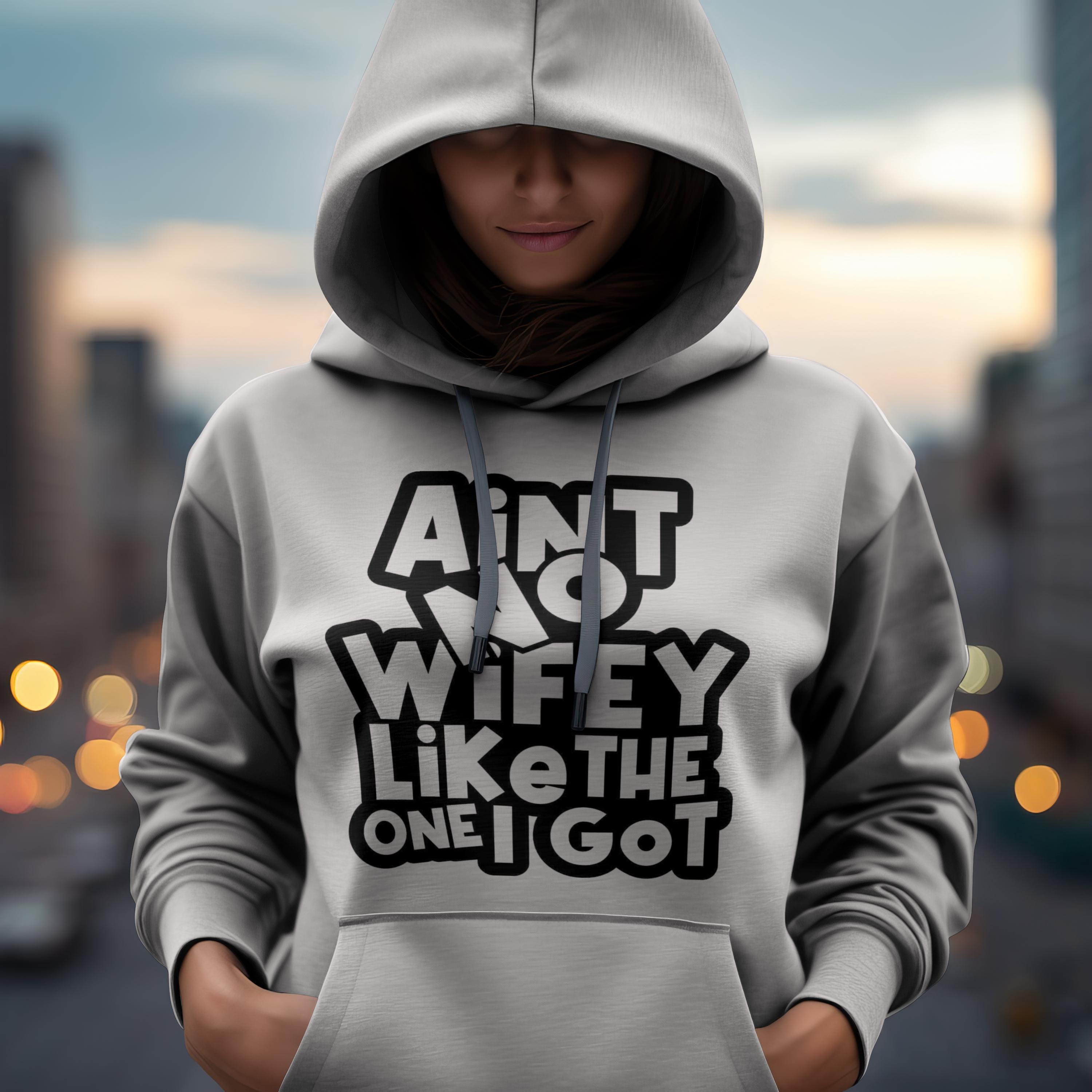 Lesbian Couples AIN'T NO WIFEY Like the One I Got - Bold Typography Design for Instant Download