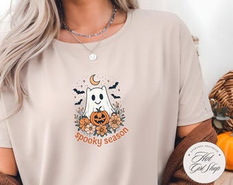 Spooky Season Ghost Shirt: Soft Cotton Halloween Tee