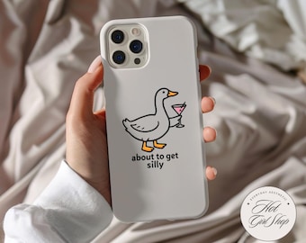 Silly Duck Cocktail iPhone Case, Fun Gift, Tough Case