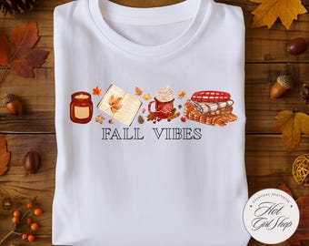 Cozy Fall Shirt for Book Lovers & Autumn Graphic Tee Pumpkin Spice Season