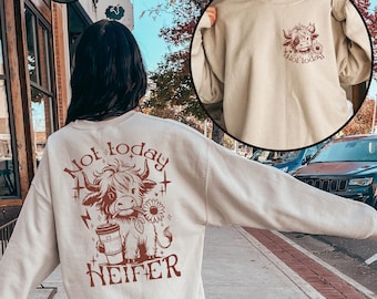 Funny Heifer Highland Cow Shirt, Sarcastic Humor, Western Style