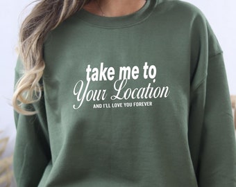 Custom Location Sweatshirt, Travel Buddies Gift