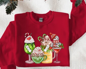 Christmas Cocktail Sweatshirt, Funny Holiday Drink Tee, Santa Margarita Shirt, Festive Party Outfit, Christmas Bar Gift for Women and Men