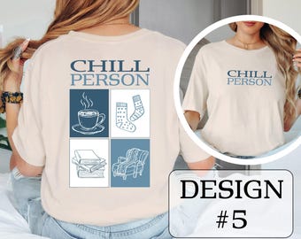 Chill Person T-Shirt, Minimal Graphic Tee for Chill Lovers, Funny Unisex Chill Shirt Gift, Chill Person T-Shirt, Funny Chill Lover Tee