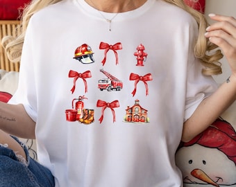Coquette Firefighter Shirt, Firefighter Wife Gift
