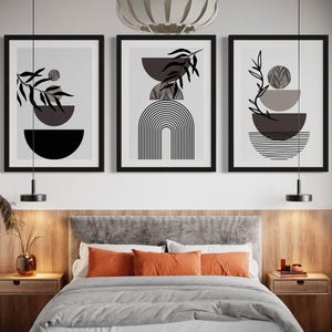 Digital art wall decor , Boho Abstract Set 3 Print, Mid Century Modern Home Decor, digital downloadable wall art , downloadable art