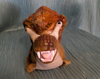 Rosie the Carnivorous Wolf Snail! 9" long Brown Shell and Brownish Grey Quality Plush Fanged Snail