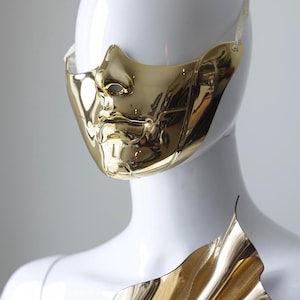 Maschera dorata a mezza faccia per feste in maschera e feste, accessori per eventi speciali, accessori per servizi fotografici