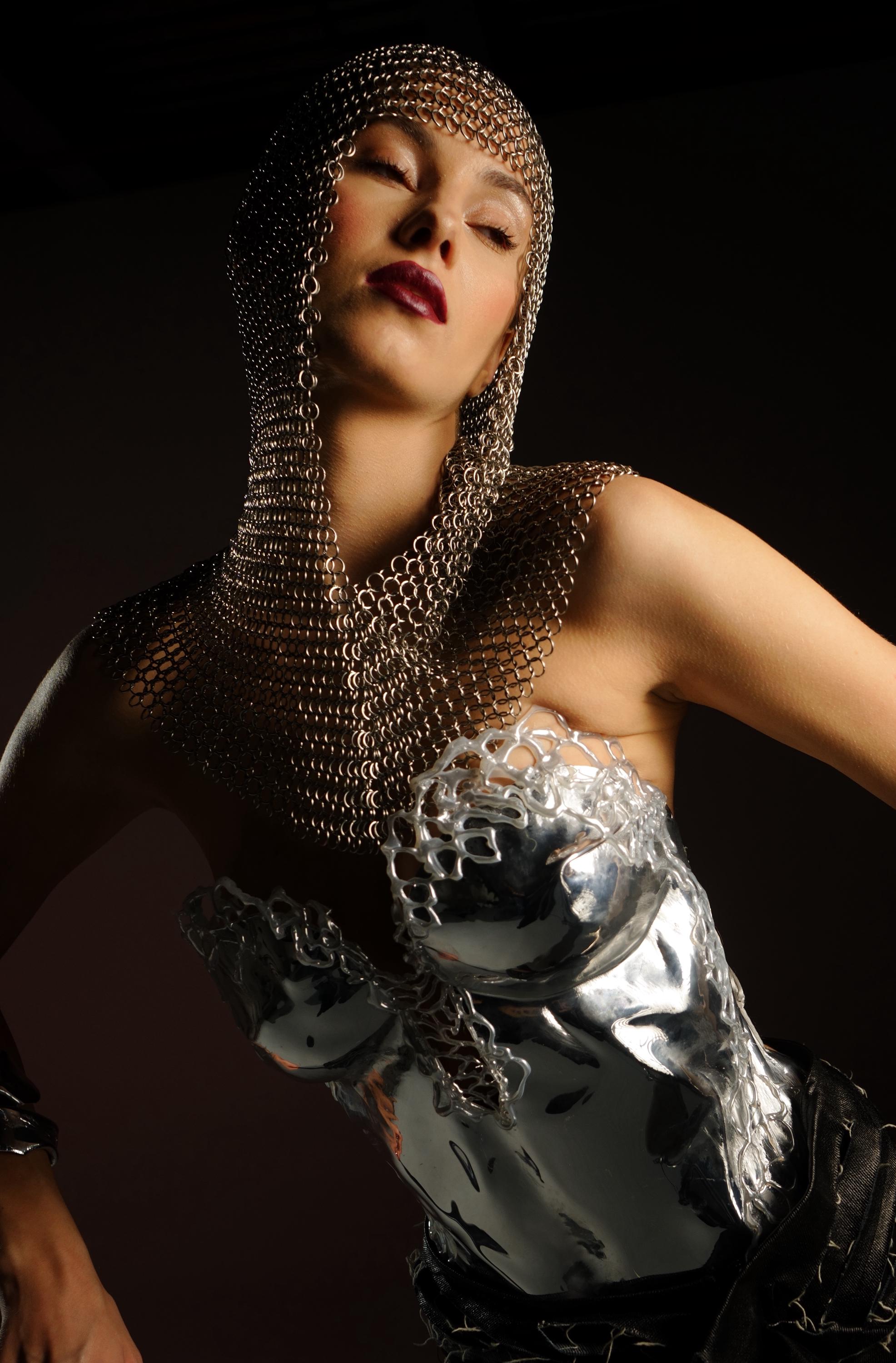 Chainmain Cowl Chainmail Headpiece, Medieval Hood & Cowl Jewelry, Armor Body Jewelry ...