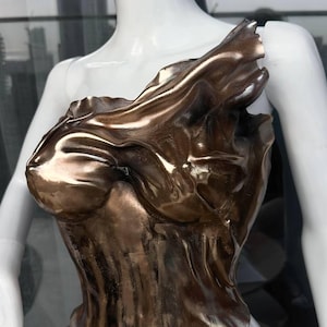 Antike Bronze Bustier Korsett, Kupfer benutzerdefinierte handgefertigte Brustpanzer, Vintage-Look Messing-Top für Bühnenauftritt, Fotoshooting, besondere Ereignisse