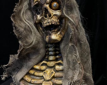 Hand-Painted Creep Bust Prop: Hollywood FX Resin Halloween Decor