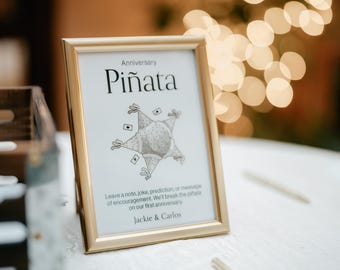 Piñata Table Sign Template: Fun Wedding Activity (Digital Download)