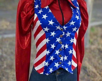 All American Snap Front Western Vest Snap Front Western Vest Kids or Adult Sizes (Vest Only)
