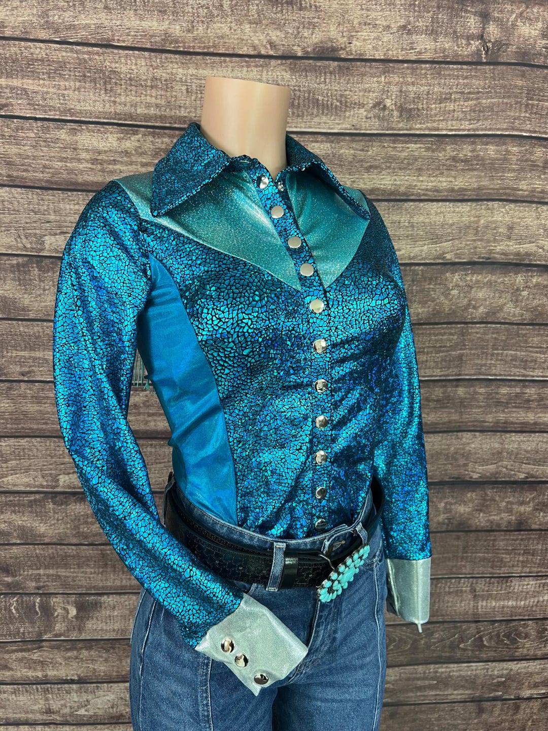 All the Blues Rodeo Shirt With YOKE FRINGE and Full Separating Snap ...