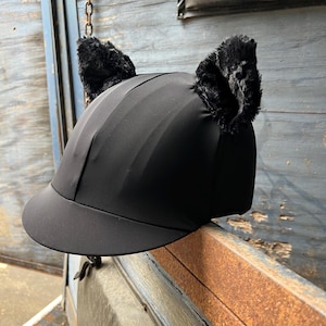 Minky Kitty Ears Helmet Cover for Equestrian Riding Helmet