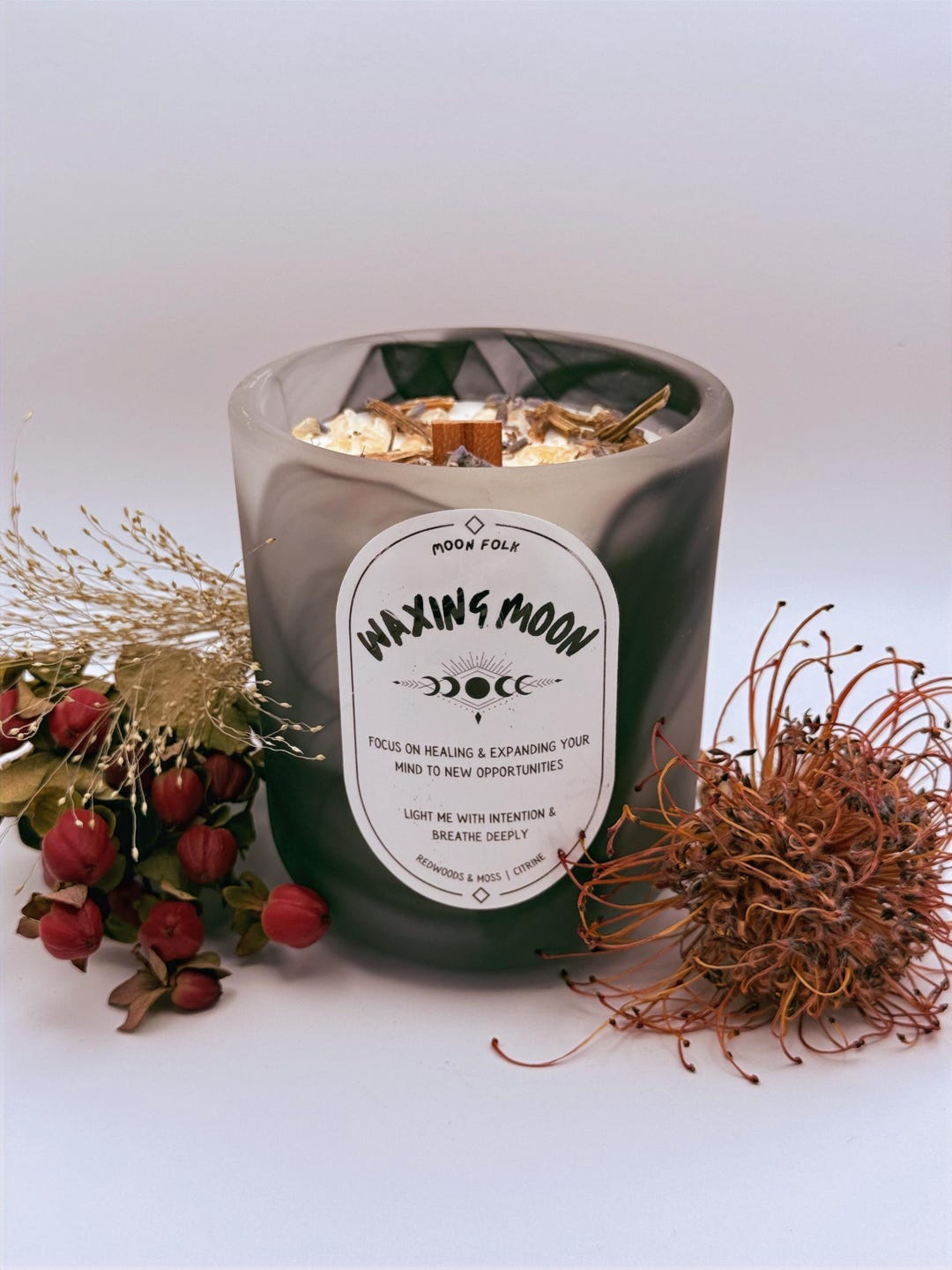 Waxing Moon Ritual Candle - Etsy