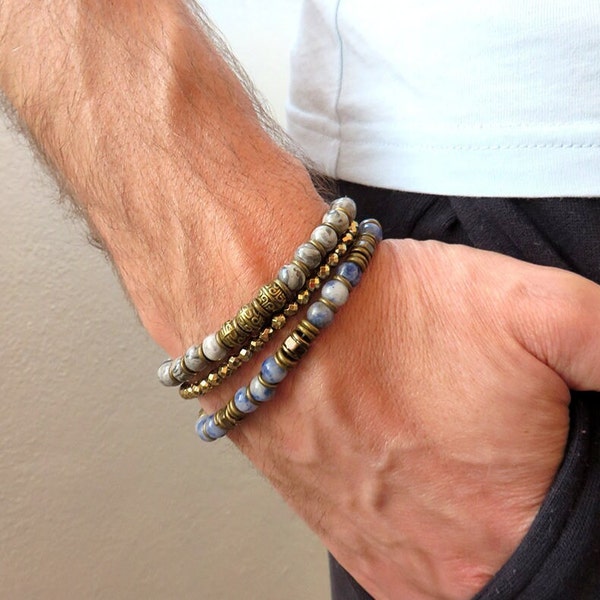 Set di gioielli con bracciale con collana in pietra croce naturale per donna uomo regali di Natale collane lunghe in emate bracciali elastici Gesù 36 Set di gioielli con bracciale con collana in pietra croce naturale per donna uomo regali di Natale collane lunghe in emate bracciali elastici Gesù 36