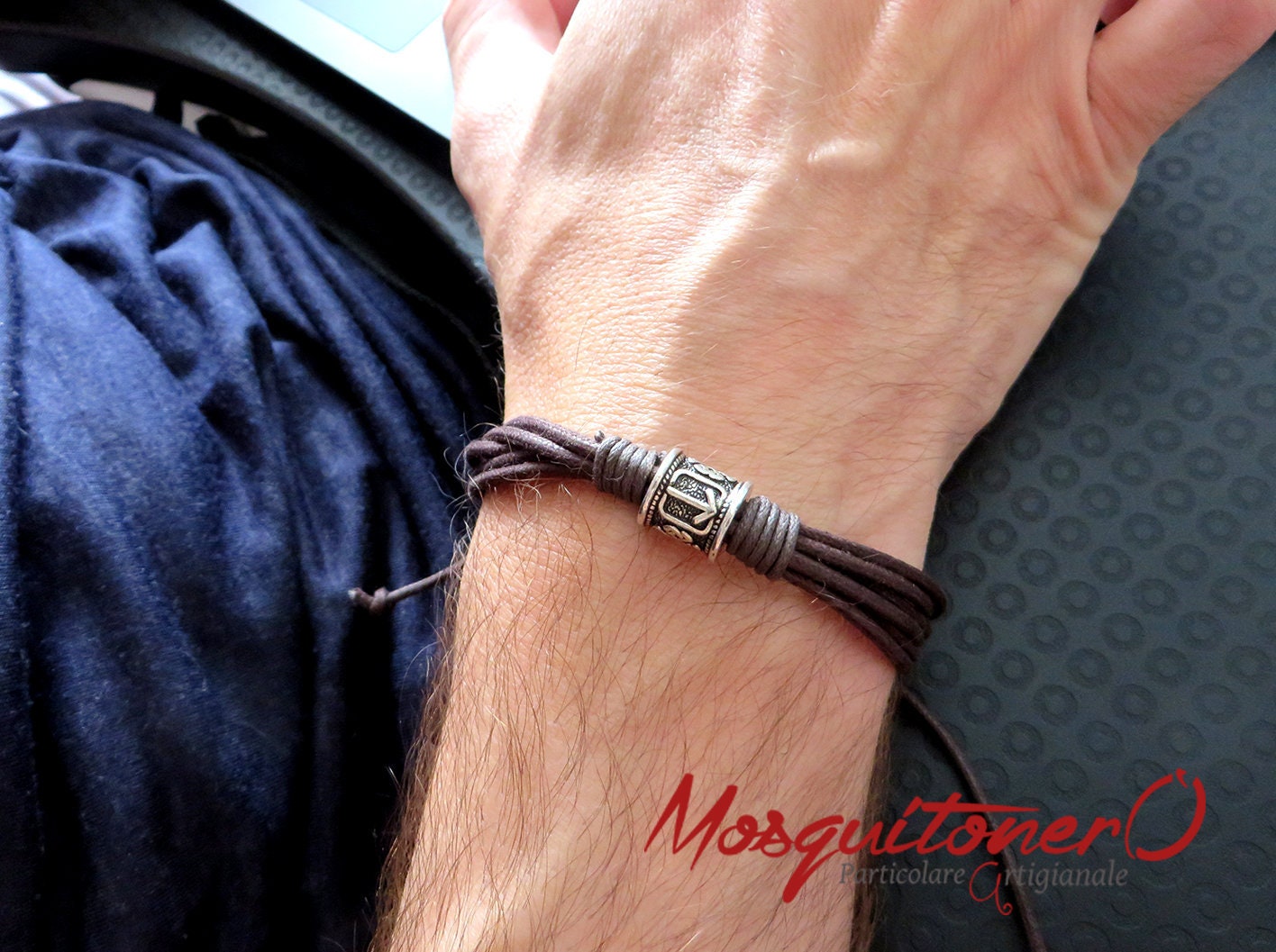 Bracciale in argento sterling con nodo celtico in pietra di luna