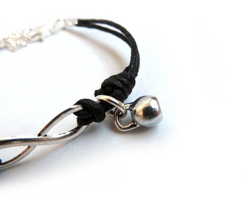 sporting gift idea Infinite Kettlebell bracelet for fitness weights and body building in silver metal bodybuilding