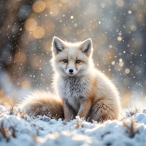 Arctic Fox Art Print | Digital Download | Digital Print | 1 Image | JPEG and PDF | HD | 300DPI | Wildlife | Fox | Animal Lovers