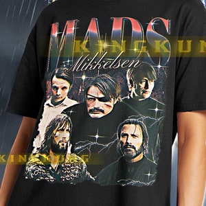 MADS MIKKELSEN Homage Shirt, Mads Mikkelsen Retro Shirt, Mads Mikkelsen 90s Tshirt, Mads Mikkelsen Bootleg Tee #saf