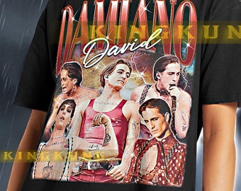 Damiano David Bootleg, Damiano David Vintage, Damiano David Retro 90er Jahre, Damiano David Pullover, Damiano David Homage #saf