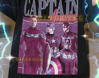 Camiseta vintage del Capitán América, camiseta homenaje al Capitán América, fan del Capitán América, Capitán América retro de los 90, mercancía del Capitán América #saf