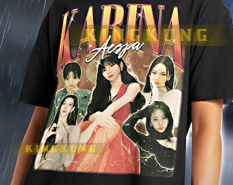 Camiseta KARINA AESPA / Camisetas retro Karina Aespa, camiseta pirata Karina Aespa, sudadera de ídolo K-Pop #saf