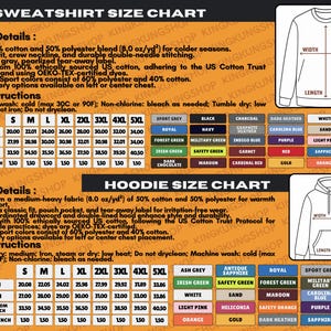 the hoodie size chart for the hoodie size chart
