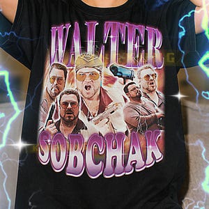 WALTER SOBCHAK Bootleg Shirt, Walter Sobchak Retro Tees, Big Lebowski T-Shirt, Over The Top Vibe, Walter Sobchak Vintage Sweater #saf