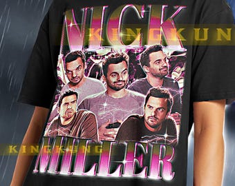NICK MILLER Shirt - Nick Miller Retro Tees, Nick Miller Bootleg Tshirt, Nick Miller Vintage 90s, TV Sitcom Character Sweatshirt #saf