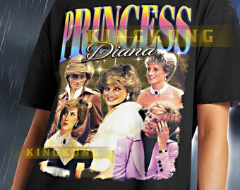 ダイアナ妃シャツ、ダイアナ妃海賊版Tシャツ、ダイアナ妃90年代Tシャツ