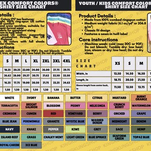 a poster showing the different colors of clothing